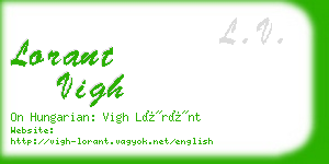 lorant vigh business card